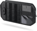 Molle Car Sun Visor Organizer with Zipper Storage Pouch & Glasses Clip, Auto Semi-Rigid MOLLE Panel for Police Gear & Overlanding Accessories, Fit Most Cars, SUVs, Vans & Trucks