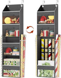 Over Door Wrapping Paper Organizer Storage with 3 Removable Drawers & Side Pockets – Dual Use Design with Elastic Straps – Ch