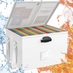 ROSONG Fireproof Document Box File Organizer - Waterproof Locking Filing Portable Storage Box with Handle for Hanging Letter/
