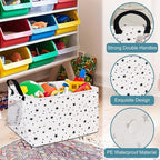 FANKANG Storage Basket,Nursery Hamper Canvas Laundry Basket Foldable with Waterproof PE Coating Storage, Office, Bedroom, Clo