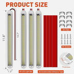 12V LED Interior Light Bar, 120LEDs 28W Led Strip Lights with ON/Off Switch, for Enclosed Cargo Trailer Car RV Van Truck Lorry Camper Boat Caravan Motorhome (4 Pack)
