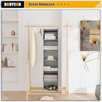 6-Shelf Hanging Storage Closet Organizer, Linen Rv Storage and Organization for Wardrobe, Inside, Camper Accessories, Nursery