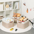 HNZIGE Fabric Storage Baskets for Shelves, Large Collapsible Storage Baskets for Organizing, Decorative Baskets Bins Set with