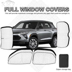 KMF 6pcs Thicken Full Sun Shades for Chevy Trailblazer 2021-2025 Accessories,Car Window Covers Sunshade for Windshield Side Rear, UV Block and Blackout Privacy for Car Camping Outdoor