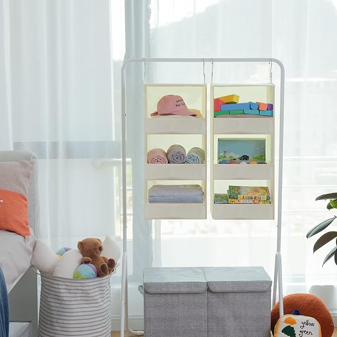 GRANNY SAYS Clothes Storage Bags 4-Pack, 3-Shelf Hanging Organizer 2-Pack