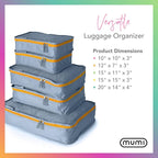 MUMI Packing Cubes - 5 Compression Packing Cubes for Travel, Luggage Organizer Bags for Suitcases, Carry-On, Duffle or Backpa