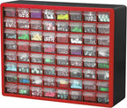Akro-Mils 64-Drawer Plastic Drawer Storage Cabinet for Garage Organization, Bead Organizer, Building Bricks Storage, Teacher 