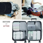 Packing Cubes, 8 Pcs Travel Packing Organizers for Suitcases, Large Capacity Travel Luggage Organizers Set includes 8 Storage