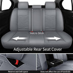 Nappa Leather Car Seat Covers Full Set, Gray Car seat Protector 5 Seats, Waterproof Car Seat Cushion, Universal Automotive Se