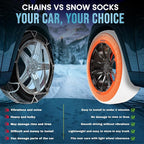 ISSE Super Snow Socks for Tires. Designed for All Tire Brands. Textile Chain Replacement for Optimal Traction in Snow & Ice. 