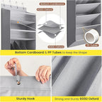 Mefirt 16-20 Pairs Over the Door Shoe Organizer, Clear Pockets Shoe Rack for Closet Door, Hanging Shoe Rack for Boots, Behind