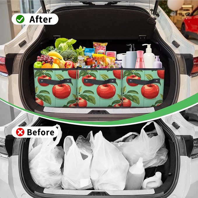 Reusable Grocery Bags Heavy Duty Shopping Bags Foldable Large Tote Bags with Long Handles & Hard Bottom