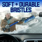 Snow Joe 2 Pack 27" Multi-Purpose Ice Scraper and Extendable Snow Brush for Cars with Foam Grip and 360-Degree Pivoting Brush Head, SJEG-SB27X2