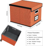 Huolewa File Organizer Box with Lid, Collapsible File Folder Organizer for Office Document Storage, Filing Box with Plastic S