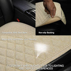 West Llama Linen Car Seat Covers,Bottom Seat Covers for Cars Include 1 Pair Front Driver Seat Pad Mat and 1 Rear Bench Cover 