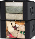 Fab totes Storage Bags,Clothes Blanket Storage Bins Foldable Closet Organizers with Reinforced Handle for Home Dorm Storage a