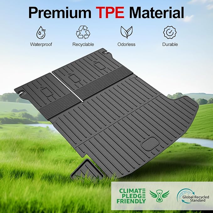 Cargo Mat for 2024-2026 Chevy Trax/Buick Envista, All Weather TPE Cargo Mat with 3rd Seat Back Cover and Left Storage Mat for Chevy Trax Accessories