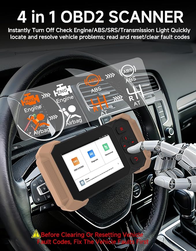 OBD2 Scanner,THINKCAR 641 Wireless Car Scanner Diagnostic Tool,Auto Scan Tool ABS/SRS/Transmission/Engine,2026 10 Resets Code