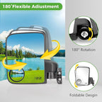 10L0L Golf Cart Mirror Universal for Yamaha, Club Car, EZGO, No Drilling Extra Large Side Rear View with Blind Spot Mirror Folding Adjustable 180 Degree