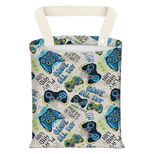 Hanging Car Garbage Bag, Cute Car Trash Can Bag, Automotive Accessories for Women Men Retro Arcade Game Print