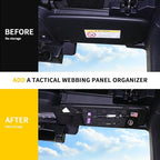 Tactical Sun Visor Organizer Visor Storage Compatible with 2021 2022 2023 2024 2025 2026 Ford Bronco 2/4 Door Accessories Car Sun Visor Sunglasses Holder Webbing Molle Panel, Driver+Passenger