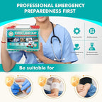 General Medi 295 Pieces Professional First Aid Kit - HardCase First Aid Box - Contains Premium Medical Supplies for Travel, H