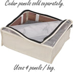 Household Essentials Canvas Sweater Storage Bags, 2-Pack, Breathable Cotton, Under-Bed Zippered Storage with Clear Top Window