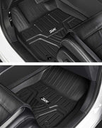 3W Floor Mats & Cargo Liner Fit for Honda CR-V 2023 2024 2025 2026 (Include Hybrid), All Weather TPE Custom Fit Honda CRV Floor Liner 1st, 2nd Row and Trunk (Upper Positon) Full Set Car Mats Black