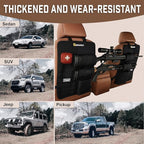 Truck Gun Rack（Set of 2）, Seat Back Gun Rack with Adjustable Straps, 600D Oxford Cloth, Universal Rifle Holder, PVC Coated, Secure Storage Pockets for Hunting Gear, Easy to Install Vehicle Gun Rack