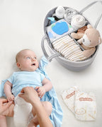 Maliton Cotton Rope Diaper Caddy Organizer - Nursery Storage Caddy, Baby Boy Changing Table Must Have, Perfect