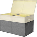 BALEINE Fabric Storage Bins with Lid, Collapsible Extra Large Storage Boxes Bins Baskets with Divider for Home Organizing (25