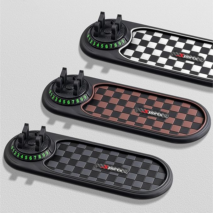 Multifunction Car Anti-Slip Mat, 3-in-1 Rotating Dashboard Mat, Large Storage Pad, Anti-Slip Phone Holder, 360° Rotating Moun