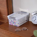 Anywish Small Storage Bins with Lids 3.2 QT- 8 Packs Plastic Storage Containers for Organizing Stackable Clear Storage Boxes,
