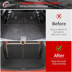 Floor Mats Compatible with 2020-2026 Ford Explorer 6 Seat Trunk Mat Cargo Liner TPE Back Seat Cover Protector 2025 Explorer Accessories (Fit 6 Seat,Trunk Mat with Backrest Mats+Floor Mats)