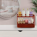 Sorbus Bamboo Bathroom Counter Organizer – 2-Tier Shelf with Hidden Drawer for Vanity, Matcha Station, Bathroom Sink Organize