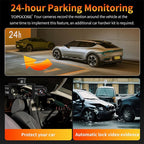 4 Channel Dash Cam 360° View, TOPGOOSE 2K Front and Rear Inside, Left Right Dash Camera for Cars, 8 IR Lamps Night Vision, 5G