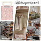 Car Garbage Can, Seat Back Hanging Cute Car Trash Can Bag, Car Organizer and Storage Bag for Travelling, Outdoor Cute Pink White Duck