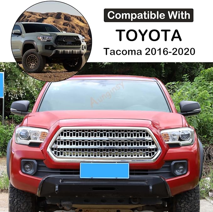 Aunginsy Door Rear View Mirror Cover Cap Compatible with 2016-2023 Toyota Tacoma TRD Off Road, TRD Pro, TRD Sport, Limited & Trail Special Edition Molding Trim Exterior Accessories (With Turn Signal)