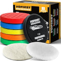 8 Pcs Buffing Polishing Pads, 6 Inch Polishing Pads, Car Compound Buffing Sponge Pads and Woolen Pads Cutting Polishing Pad Kit for Car Buffer Boat Compounding, Polisher & Waxing