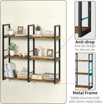 31.5 Inch Floating Shelves, 6 Tier Wood Shelves for Wall, Heavy Duty Wide Wall Mount Shelves for Living Room Bedroom Kitchen 