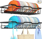 Nicetree Hat Racks for Baseball Caps Wall - Metal Hat Organizer for 48 Baseball Caps Holder, 2 Pack Hat Storage Organizer for