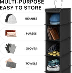 Simple Houseware 2 Pack 10 Shelves Hanging Organizer, Black
