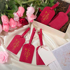 Amylove Bulk Luggage Tags Wedding Favors Adventure Begins Luggage Tags for Guests Travel Tag for Suitcase Bridal Gift 24 Pack