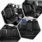 Skechers Air-Cooled Memory Foam Seat Covers,Mesh Thick Car Seat Covers,Piping Leather Car Seat Cover,Airbag Compatible,Automo
