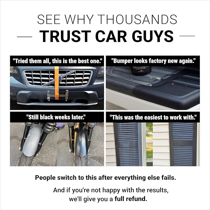 CAR GUYS Plastic Restorer | Bring Plastic, Rubber, and Vinyl Back to Life! | User Friendly Trim Restorer | Safe Auto Detailin