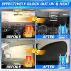 Karltys 3PCS Windshield Sun Shade for 2020-2024 2025 Ford Escape, Reflective Front and Side Window Sunshade Custom Fit Ford Escape, Foldable Sun Visor Protector Blocks Heat UV Rays