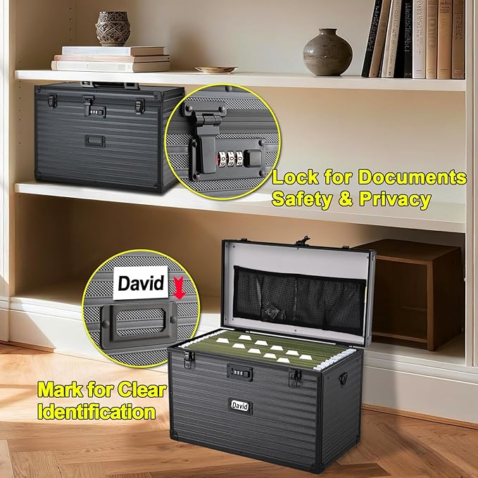 File Storage Cabinet File Organizer Document Organizer File Box in Office and Home with Combination Lock with 20 Legal Size H