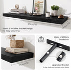Fun Memories 48 Inch Floating Shelves for Wall - 12 Inch Deep Fireplace Mantel Shelf - Wood Floating Shelf for Wall - Large S