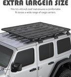 Roof Rack Pads, 51"x43" Rooftop Cargo Bag Mat,Car Accessories Roof Cargo Bag Protective Mat,Roof Mat Car Skid Proof Mat,Universal Roof Rack Pad for Protection from Car Roof Racks,Fits Most Vehicles