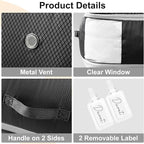 Comforter Storage Bag - Large Capacity Blanket Storage Bags 3-Layer Ultra Space Saving Self Compression Organizer, Washable C